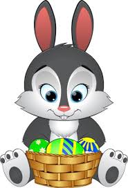 Cute Easter Bunny with Basket Royalty Free Vector Image