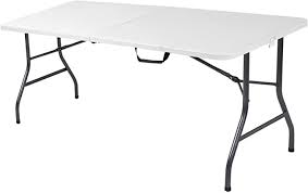 Slide the joint locks over. Amazon Com Cosco Deluxe 6 Foot X 30 Inch Fold In Half Blow Molded Folding Table White Speckle Furniture Decor