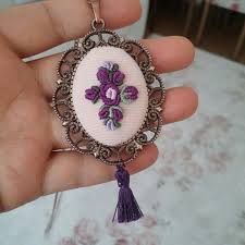 Rokoko Kolye Crochet Earrings Hand Embroidery Necklace