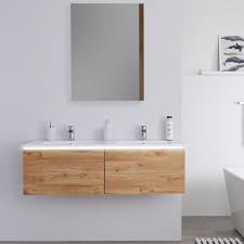 Wall hung units ramia gloss grey 60cm wall hung vanity unit 2 drawer. Milano Oxley Golden Oak 1200mm Wall Hung Vanity Unit With Double Basins