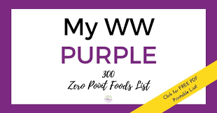my ww purple 300 zero point foods list