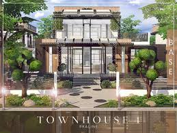 Townhouse 4 Download Base Game With Cc The Sims 4 Lots Sims 4 House Design Sims 4 Modern House