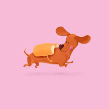 Animated Object Illustrations Art Series Dog Illustration Dachshund Cartoon Cute Animal Drawings