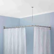 Adjustable L Shaped Shower Curtain Rod Brushed Nickel Decor Ideas Round Shower Curtain Rod Corner Shower Curtain Rod Shower Curtain Rods