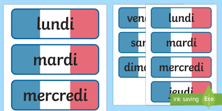 Find out words for the days in french with this free lesson! French Days Word Cards Cfe First Level Teaching Resource