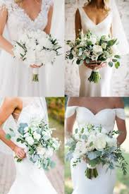 Opt for simple green leaves and vines for a woodsy, rustic look. 35 Simple White And Greenery Wedding Bouquets White And Greenery Wedding Bouquet Greenery Wedding Bouquet Greenery Wedding