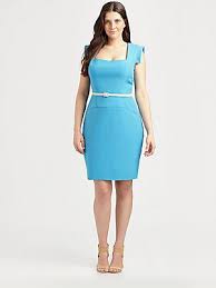 Adorable Salon Z Square Neck Gabardine Dress Saks Fifth Avenue Off 5th Roupas De Mulheres Roupas Look