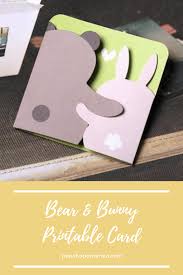 See more ideas about cards, stamp, bunny. Bear And Bunny Printable Greeting Card