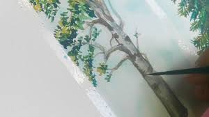 My oldest used his finger with a little help from me to make a tree trunk. 3 How To Draw Watercolor Trees Step By Step Tutorial Come To See My Web Online Class Hiart