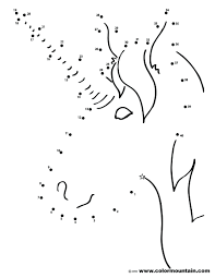 Dot to dot coloring pages for boys and girls represents contours of images which should be connected on dots. Unicorn Dot To Dot Coloring Pages Coloring Home