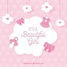 It S A Girl Baby Shower Background Free Vector Baby Shower Background Baby Shower Greetings Welcome Baby Boys