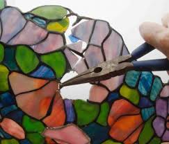 In an original tiffany lamp, is it normal to see cracks in the leaded glass shade? Tiffany Glass Repair Lux Lighting Ltd Atlanta Roswell Duluth Alpharetta Ga Lighting Store