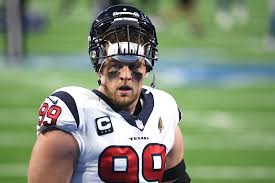 Jj watt is an american professional football player who plays for the 'houston texans.' while in school, he was actively involved in hockey, basketball, baseball, and track and field events. Andre Johnson On J J Watt Houston Texans Hall Of Fame