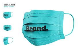 Medical Face Mask Mock Up Template In 2020 Mockup Template Face Mask Fresh Face Mask