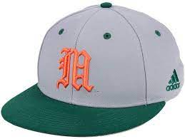 Adidas Miami Hurricanes On Field Baseball Fitted Cap Fitted Caps Miami Hurricanes Sports Fan Shop