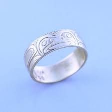 Silver Frog Ring Northwest Coast Art Haida Frog First Etsy Hand Engraved Jewelry Canadian Jewelry Haida Art