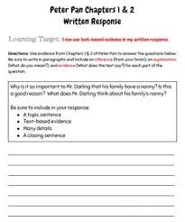 Engage Ny Peter Pan Unit Of Study Chapters 1 By Diane Taylor Teachers Pay Teachers Engage Ny Ela Text Based Questions Engage Ny