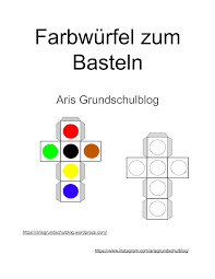 Farbwurfel Zum Basteln Unterrichtsmaterial In Den Fachern Englisch Fachubergreifendes In 2020 Wurfel Farbwurfel Englischunterricht Grundschule