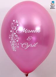 Envoi 48 / 72 heures. Ballons Save The Date Personnalises Pour Le Mariage De Manon Et Cyril Face 1 Ballon Personnalise Ballon Publicitaire Ballon Baudruche