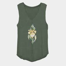 Yellow Iris Flower Women S Premium Sleeveless V By Yulla Design By Humans Sleeveless Women Flower Tank Tops