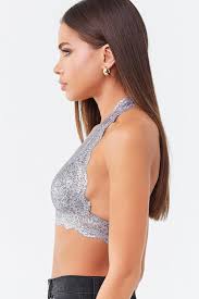 Forever 21 Metallic Lace Bralette Lyst