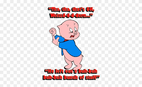 A 'porky pig' chef/s to set up, roast, carve & serve the hog a one to two hour serving window a gazebo for the hog roast with lighting if needed a clothed serving table, with chafing dishes and service bowls Funny Porky Pig Quotes Porky The Pig Stuttering Free Transparent Png Clipart Images Download