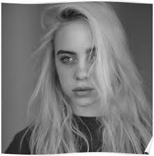 Black And White Billie Eilish Poster Billie Eilish Poster