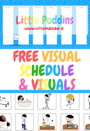 Tip for using these free printable visual schedules for home and daily routines: Free Printable Visual Schedule Little Puddins