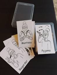 Jeu De Carte Lsf Avec Les Signes Du Livre Seraphin Le Chien Lsf Signes Bebe Langage Des Signes