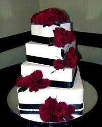 Cake Desserts Wedding Cake Red Burgundy Wedding Cake Square Wedding Cakes