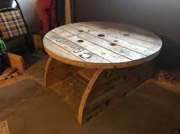 Great for indoors/ outdoors on. Made An Outside Table For Next To The Fire Pit I Used An Old 4 Tall Wire Spool Woodworking