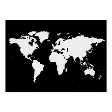Black And White World Map Poster Zazzle Com In 2021 Color World Map World Map Poster Map Poster