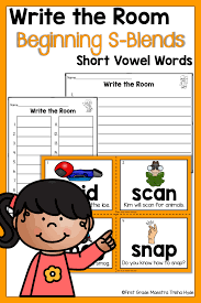 Write The Room Beginning S Blends Phonics Blends First Grade Words Writing