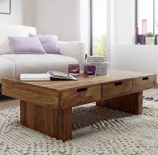 Schubladen Landhaus Stil Holztisch Rechteckig Natur Produkt Massiv Holz Tisch Wohnzimmer Mobel Mit Funktion Und Stauraum Coffee Table Home Decor Table
