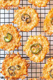 Jalapeno Parmesan Crisps Low Carb Recipe Cheese Crisps Keto Snacks Snack Craving