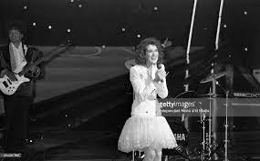 Céline dion, ne partez pas sans moi (switzerland). Eurovision Song Contest Winner Celine Dion Of Switzerland On Stage In The Rds Dublin Part Of The Independent Newspapers Ireland Nli Colection