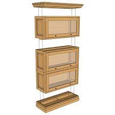 And this particular barrister's bookcase is made up of three different sections: Barrister Bookcase Woodworking Plan By Sawtooth Ideas Biblioteki