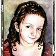 Jusra Portrait Painting by Alban Dizdari