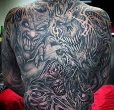 Hình mặt quỷ full lưng. Hinh XÄƒm Máº·t Quá»· Ä'áº¹p Nháº¥t 1001 Tattoo Máº·t Quá»· Dá»¯