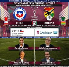 En perú, ecuador, colombia, méxico, 6:00 pm. Chv En Vivo Chile Vs Bolivia Chilevision Senal Online Gratis A Que Hora Y Donde Ver Partido Eliminatorias Qatar 2022 Hoy Futbol En Directo La Republica
