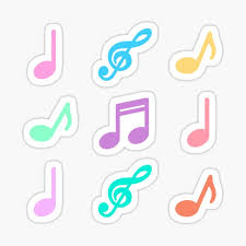 There are 108 pieces of music to listen to, and you can. Pastel Music Notes Stickers Redbubble