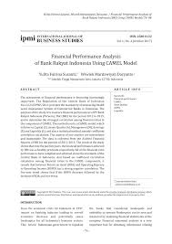 One of the emails is a password notification and the other email contains a link to your electronic statement. Pdf Financial Performance Analysis Of Bank Rakyat Indonesia Using Camel Model