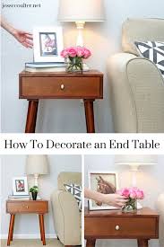 How To Decorate An End Table Living Room End Table Decor Table Decor Living Room Living Room End Tables