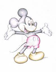 Mickey Mouse Disney Cartoon Art Colour Pencil Drawing High Etsy Mickey Mouse Drawings Mickey Mouse Art Mouse Drawing