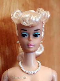 White Graduated Pearl NECKLACE & EARRINGS Made for Vintage B and 11.5"  Dolls *repro*