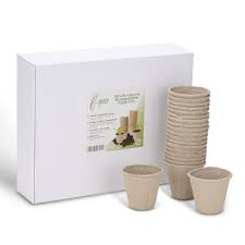 The pot can be planted directly into the soil with the pot. Biodegradable Plant Pots 100 X 8cm For Seeds Cuttings Plugs E Pots