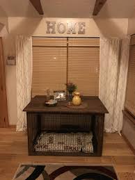 Diy Dog Crate Cover Disguising A Dog Crate Dog Crate Table Dog Crate Cover Dog Furniture