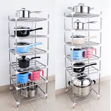 Stainless steel kitchen storage rack shelf. Stainless Steel 5 Tier 6 Tier Kitchen Storage Rack Hot Pot Racks Shelf Shelves Pot Keep Home 1792 Shopee Malaysia