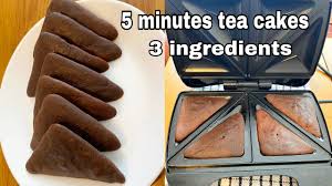 Again, you could use a ruler if you prefer and work your way around the cake by measuring and creating marks. 5 Minutes Tea Cakes In Sandwich Maker 3ingredients Chocolate Cake In Sandwich Maker Toaster Cake Youtube
