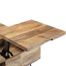 It lets you create a warm and inviting look with your favorite decor, collectibles, potted plants etc. Simpli Home Hunter Solid Mango Wood Lift Top Square Coffee Table In Natural Axchun 04